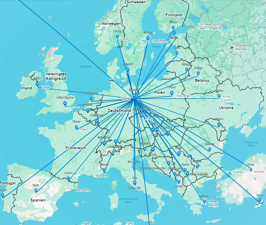 Delivery network map